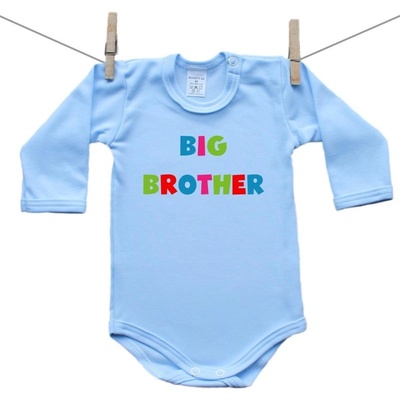Boodyy Modré body s dlhým rukávom Big brother