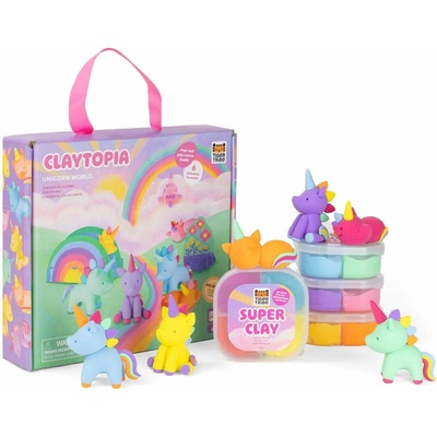 Tiger Tribe Claytopia plastelina 16 barev dekorace a scenérie Svět jednorožců