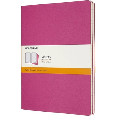 Moleskine Sešity 3 ks růžové XL linkované