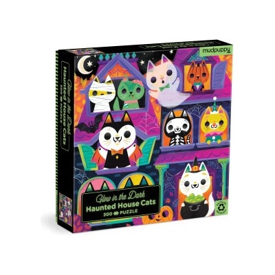 Haunted House Cats Glow in the Dark Mudpuppy,Caley Hicks 300 dielov