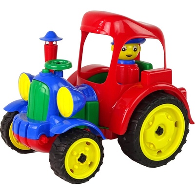 Mamido Veľký Traktor Tiahlo Elektrické Autíčko Farma Figúrka Gumové Kolesá