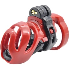 Brutus Cyborg Cage Chastity Cage Black-Red