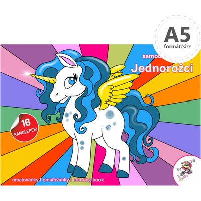 Omaľovanka A5 Jednorožci samolepky