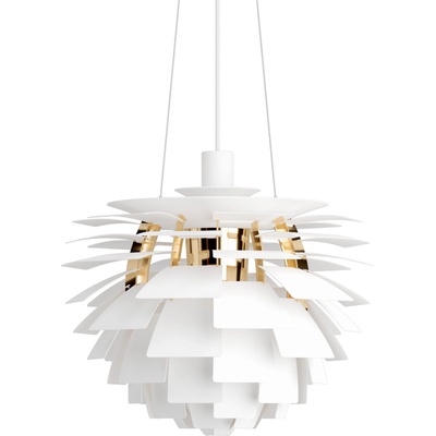 Louis Poulsen PH Artichoke Висяща лампа, 48 см, бяла, месинг (5741115783)