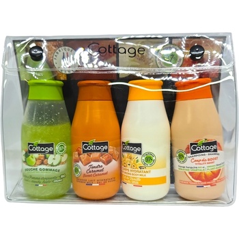 COTTAGE комплект за пътуване за жени, Душ гел 2х50мл, Body milk 50мл, Шампоан 50мл
