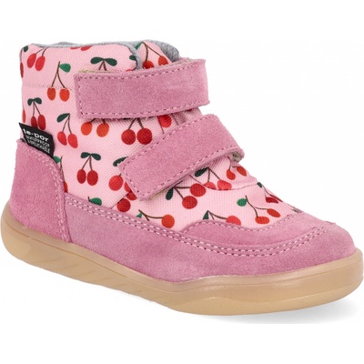Mido shoes Barefoot dětské kotníkové boty Mido Cherry pink růžové
