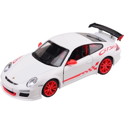 Метална кола Metal Speed Zone - Porsche 911 GT3 RS, мащаб 1: 32, бяла (26123D)