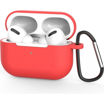 Techsuit Силиконов калъф с карабинер за Apple Airpods Pro 3 - Techsuit Silicone Case (червен) (KF2356307)