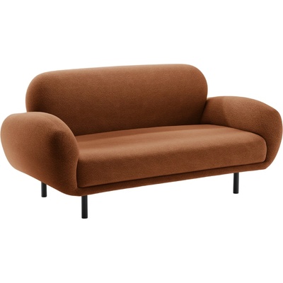 Micadoni Terakotová bouclé dvoumístná pohovka Poppy 148 cm