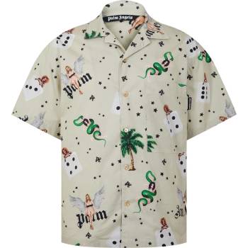 Palm angels Pin Up Bowling Shirt - Ivory