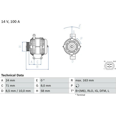 generátor BOSCH 0 986 049 970