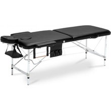 Body Fit Hliníkový masážny stôl BodyFit 2 segmentový čierny,195 x 70,5 cm