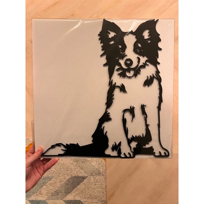 Vsepropejska Border kolie 5 dřevěná dekorace na zeď Rozměr (cm): 38 x 36
