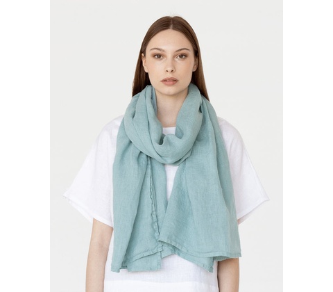 Magic Linen šál Teal blue