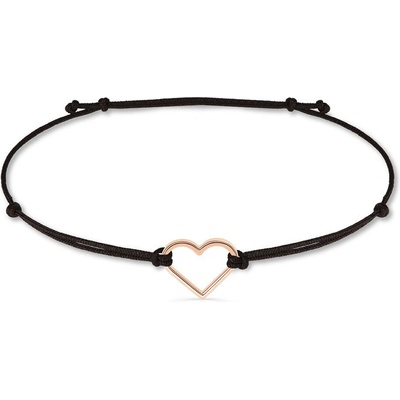 Danfil zlaté srdce se šňůrkou DLB5187 růžové zlato