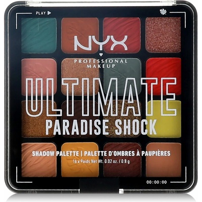 NYX Professional Makeup Ultimate Shadow Palette oční stíny odstín Paradise Shock 16 ks – Zboží Mobilmania