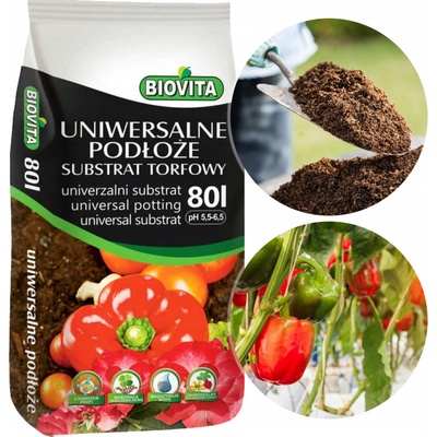 BIOVITA Univerzálny substrát na kvety a zeleninu 80 l