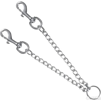 TRIXIE Twin Chain Coupler Chromed - Повод за две кучета - хромиран 42 см х 2 мм