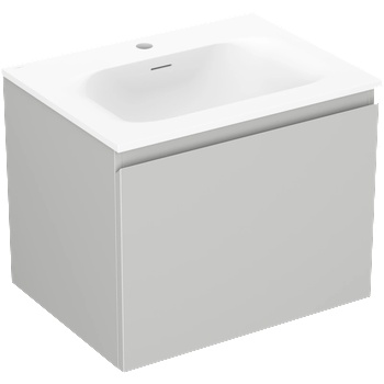 Mexen Orio шкаф за баня 60 cm с умивалник Vela, 1 чекмедже, сив мат/бял мат - 91A10-06047-1-BF62-W23M01 (91A10-06047-1-BF62-W23M01)