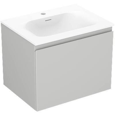 Mexen Orio шкаф за баня 60 cm с умивалник Vela, 1 чекмедже, сив мат/бял мат - 91A10-06047-1-BF62-W23M01 (91A10-06047-1-BF62-W23M01)