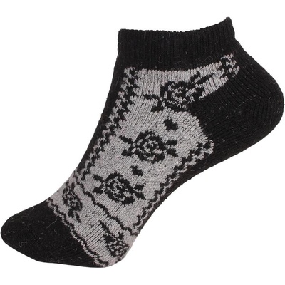 Термо терлици в черно и сиво с рози