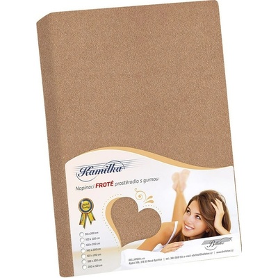 Bellatex Froté prestieradlo Kamilka oriešková 180x200