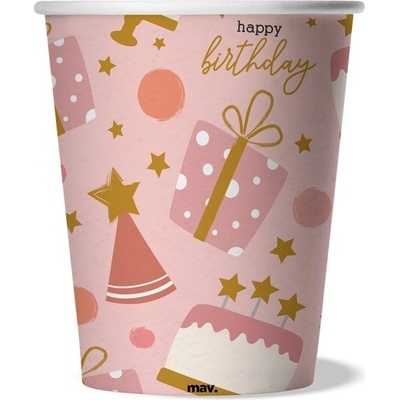 Smart balloons Tégliky papierové HB Ružové konfety 250 ml