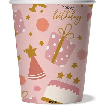 Smart balloons Tégliky papierové HB Ružové konfety 250 ml