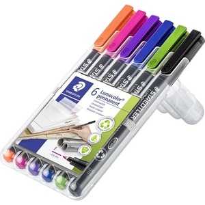 STAEDTLER Маркери Staedtler Lumocolor Permanent 0, 6 мм, асортимент (6) (318 WP6-1)