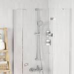 vidaXL Държач за душ глава Хром 100 cm Неръждаема стомана (42038962)