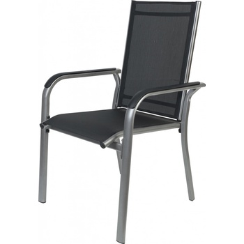 LIVARNO home Hliníková stohovatelná židle Houston, stříbrná/šedá