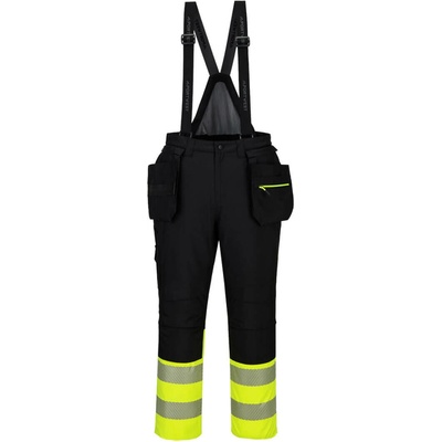 Portwest DX437 DX4 Hi-Vis Zateplené reflexné nohavice na traky žltá/čierna