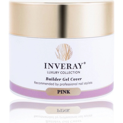 Inveray stavebný UV/LED Gél na nechty Cover pink 50 ml