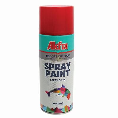 Спрей боя с цвят машинен червен гланц 400ml RAL3002 AKFIX 36124