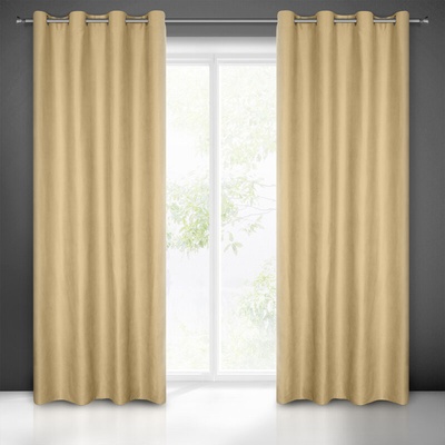 Takoy Závěs ADELAIDE z měkké látky se semišovým omakem a jemným strukturovaným vzorem 140 x 250 cm-HF-367852 | 140 x 250 cm