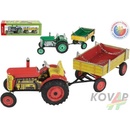 KOVAP Traktor Zetor retro model 1:25 plechový k natažení na klíček Kov 0395