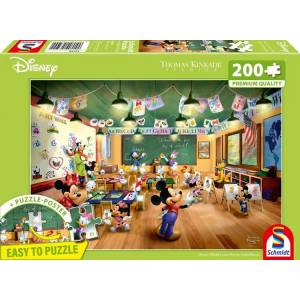 Schmidt Spiele - Puzzle Thomas Kinkade: Mickey and Minnie Schoolhouse - 200 piese