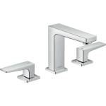 Hansgrohe Metropol - Смесител за умивалник с изпускателен клапан „Push-Open, монтаж с 3 отвора, хром 32514000 (32514000)