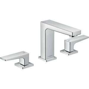 Hansgrohe Metropol - Смесител за умивалник с изпускателен клапан „Push-Open, монтаж с 3 отвора, хром 32514000 (32514000)