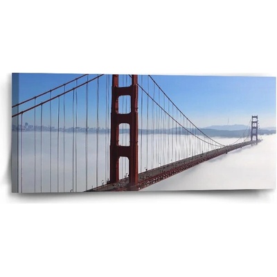 Sablio Obraz Golden Gate v hmle - 110x50 cm