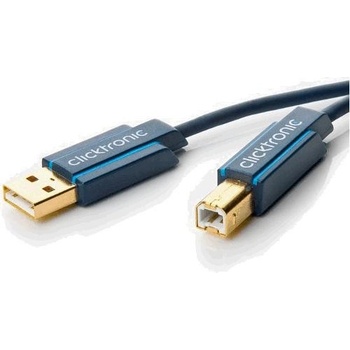 ClickTronic 4040849700965 HQ OFC, USB 2.0, A-B, zlacené konektory, 1.8m
