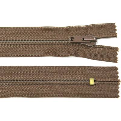 Spirálový zip no.5 nerozepínací 16cm hnědý