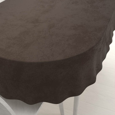 Biante Sametový oválný ubrus Velvet Premium SVP-016 Tmavě hnědý 140x180 cm