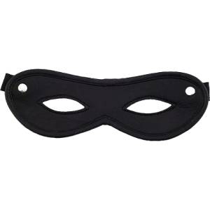 Rouge Leather Open Eye Mask Black