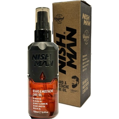 Salon Size: Nishman Beard & Moustache Care Oil výživný olej na bradu 100 ml