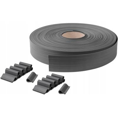 Úzká Stínící panelové pásy 4,75 PVC RAL 7016 antracit 50 m + 80 klipů