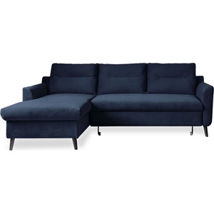Miuform Тъмносиньо кадифено ъглово канапе, ляв ъгъл Stylish Stan - Miuform (Stylish Stan LCBKL-2QR OTT22)