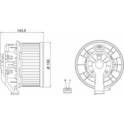 Vnitřní ventilátor MAHLE AB 256 000S (AB256000S)