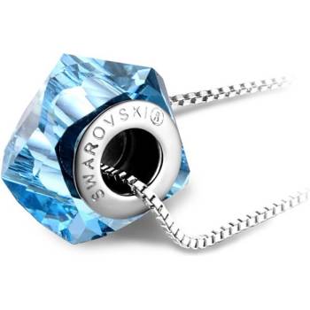 Image 1 of Синьо дамско колие с голям кристал