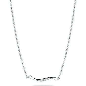 Image 1 of Swan Сребърно колие с усукана висулка и един ред цирконий JT7443N Swan